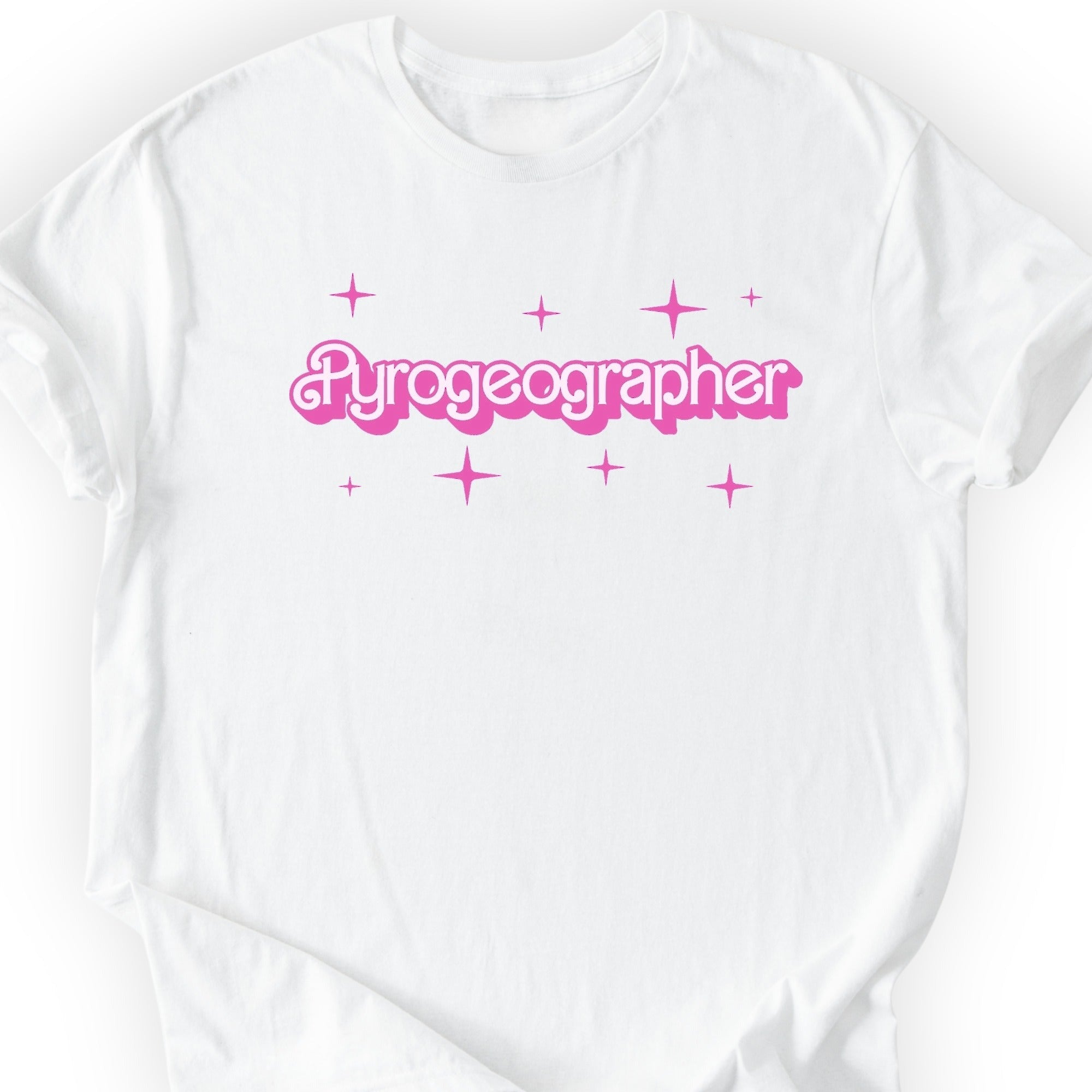 Pyrogeographer Pink Doll T-shirt White