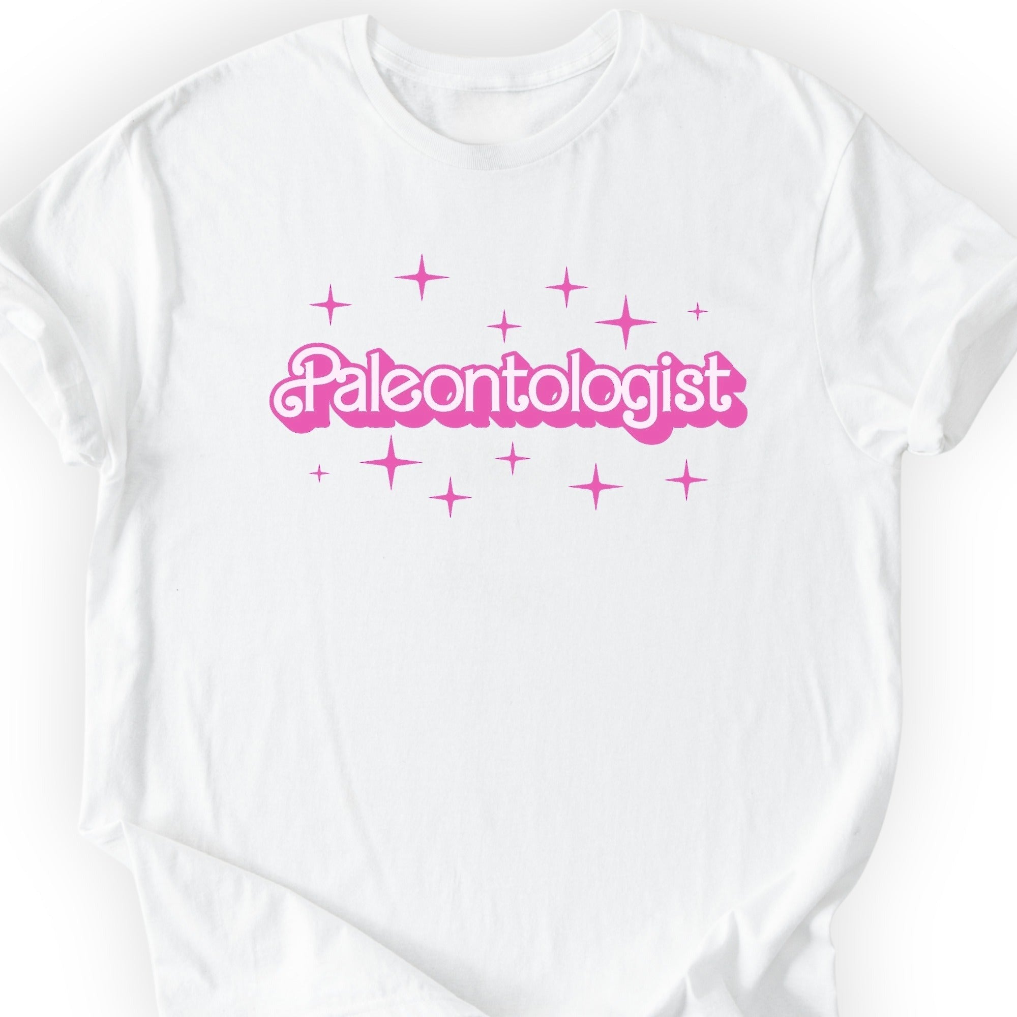 Paleontologist Pink Doll T-shirt White