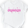 Psychologist Pink Doll T-shirt White