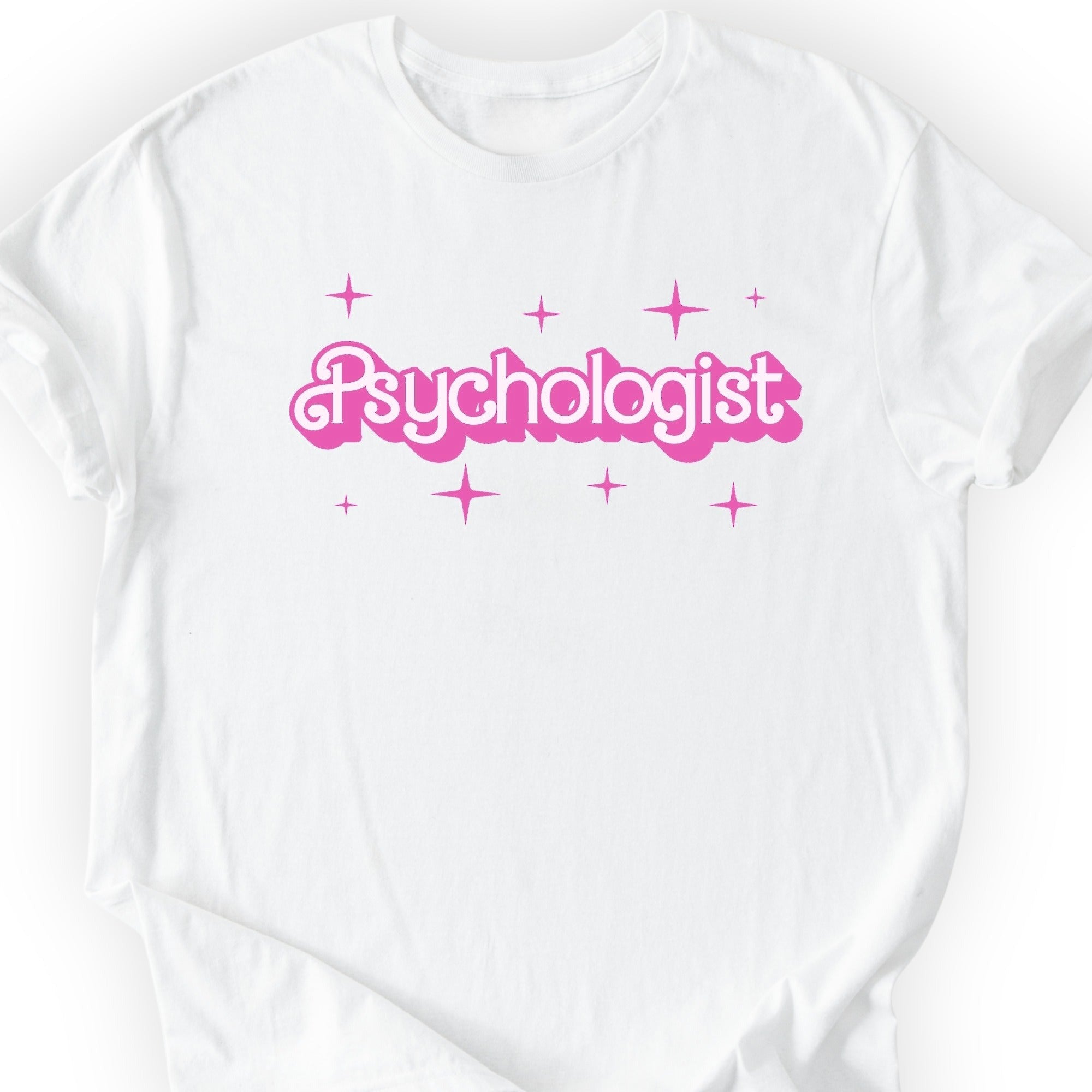 Psychologist Pink Doll T-shirt White