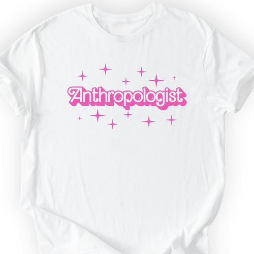 Anthropologist Pink Doll T-shirt White