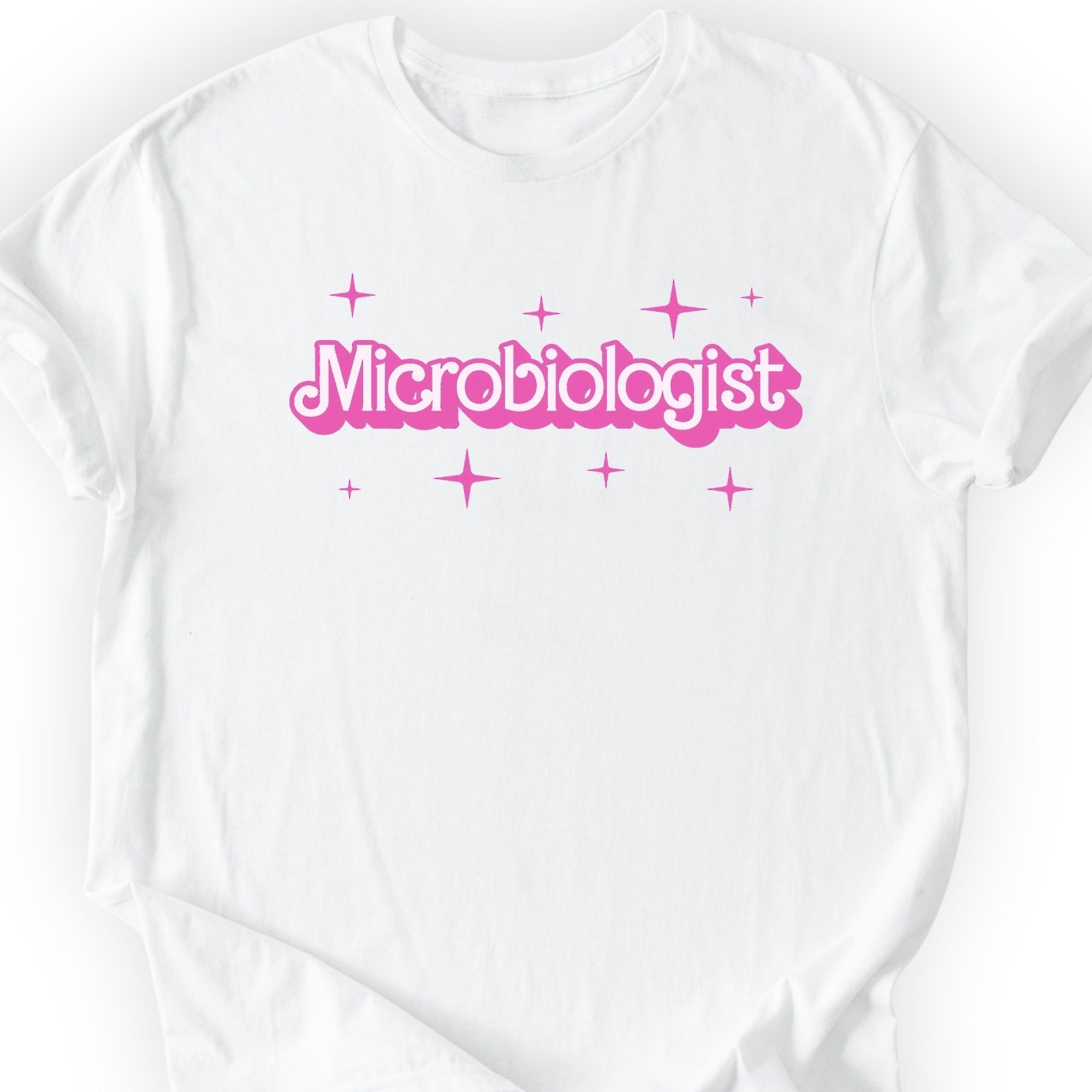 Microbiologist Pink Doll T-shirt White