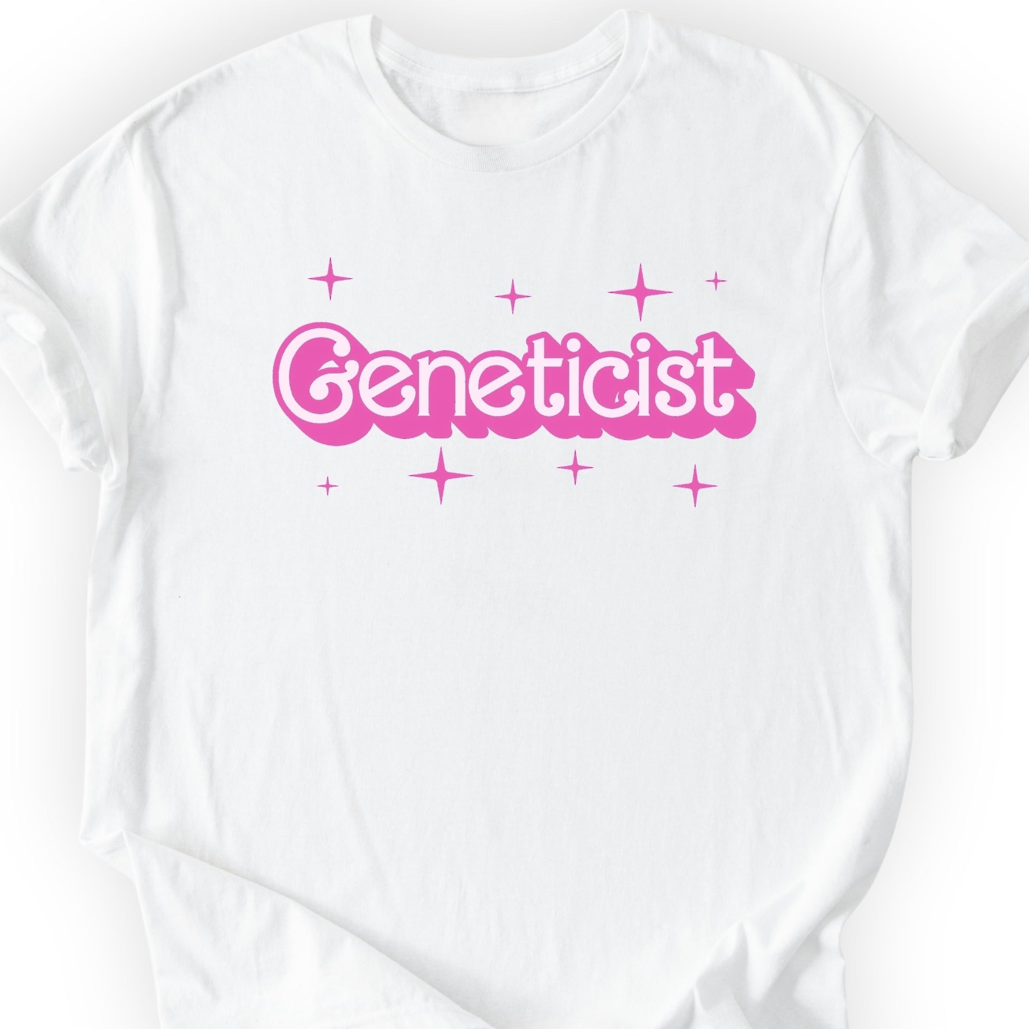 Geneticist Pink Doll T-shirt White