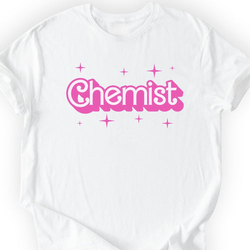 Chemist Pink Doll T-shirt White