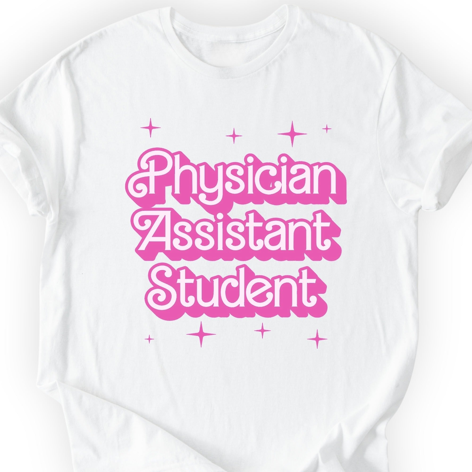 Physician Assistant Student Pink Doll T-shirt White