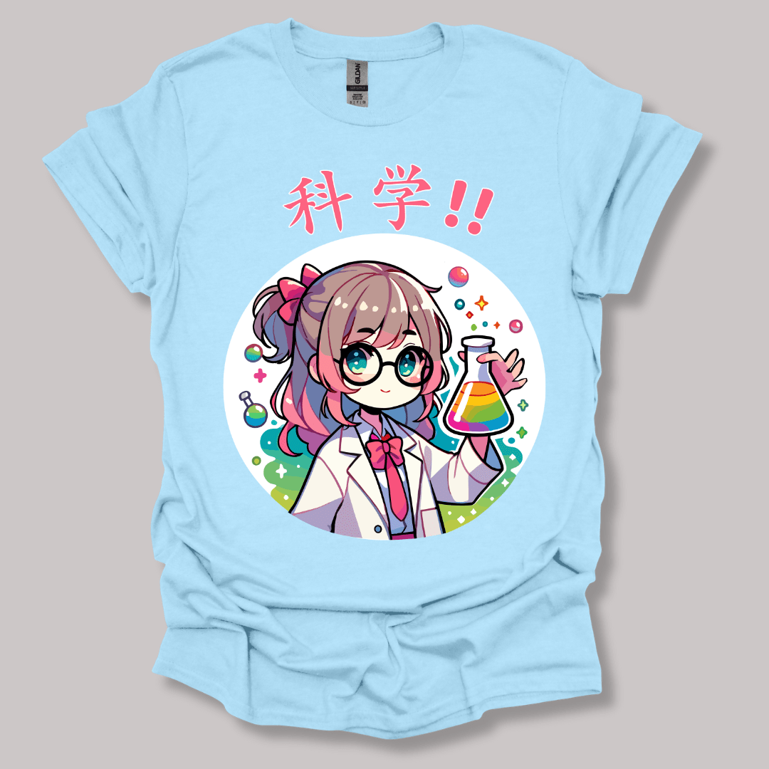 Science Girl T-shirt Light Blue / S