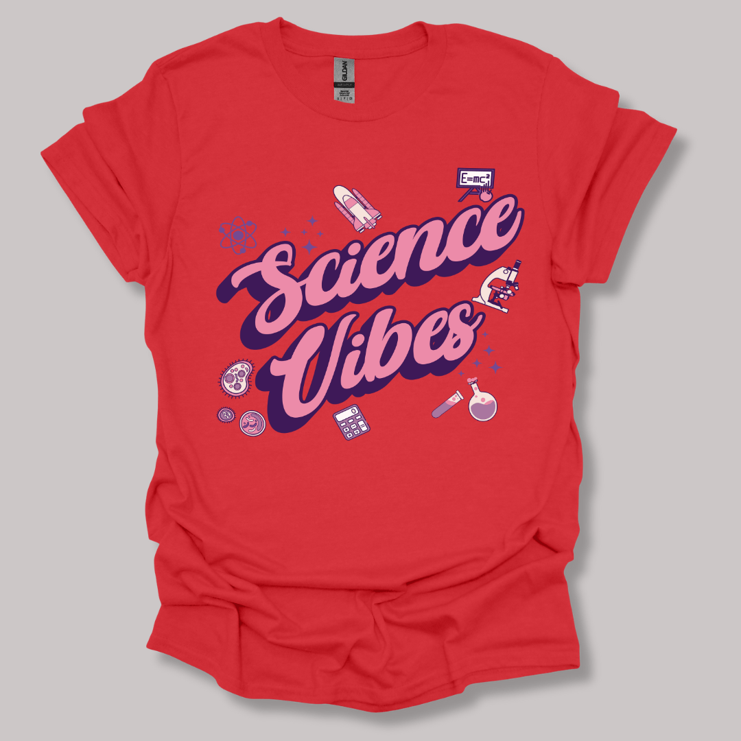 Science Vibes T-shirt Red / S