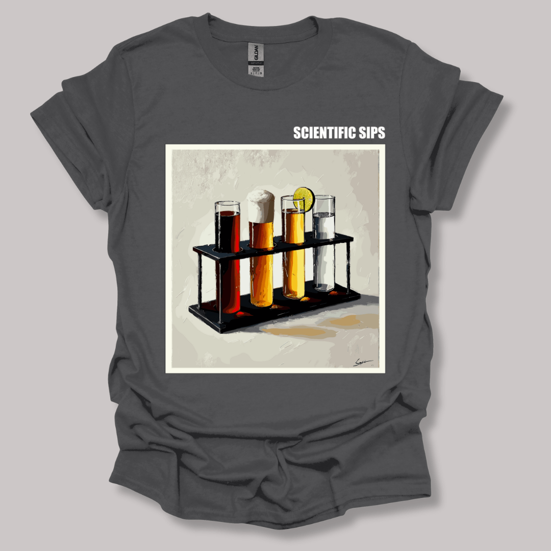 Scientific Sips T-shirt Charcoal / S