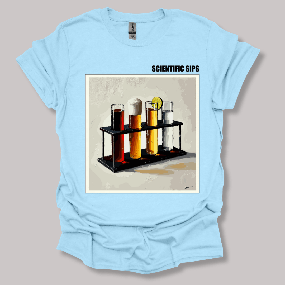 Scientific Sips T-shirt Light Blue / S