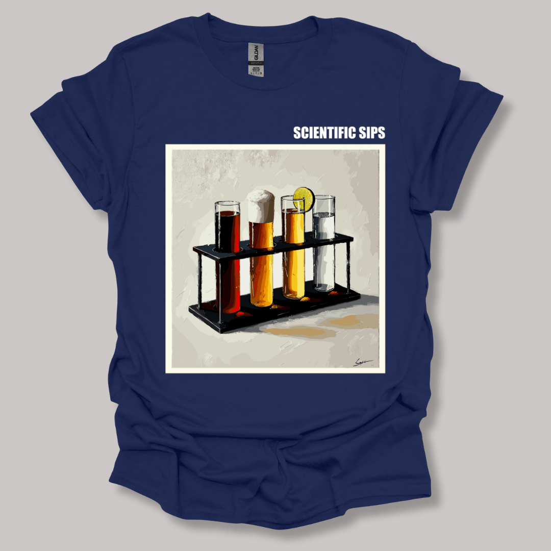 Scientific Sips T-shirt Navy / S