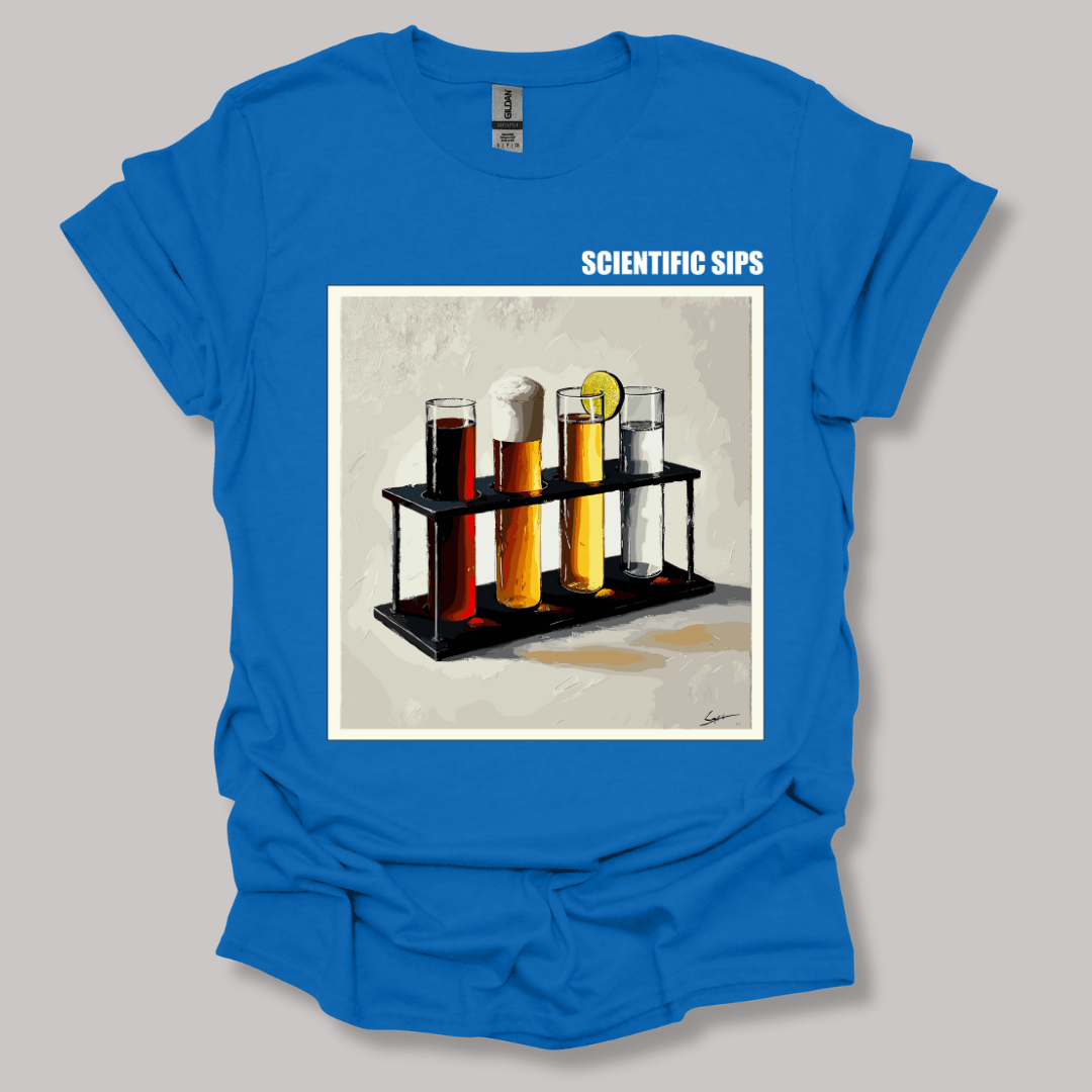 Scientific Sips T-shirt Royal / S