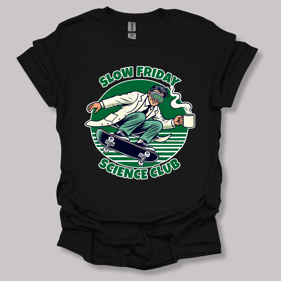 Slow Friday Science Club T-shirt Black / S