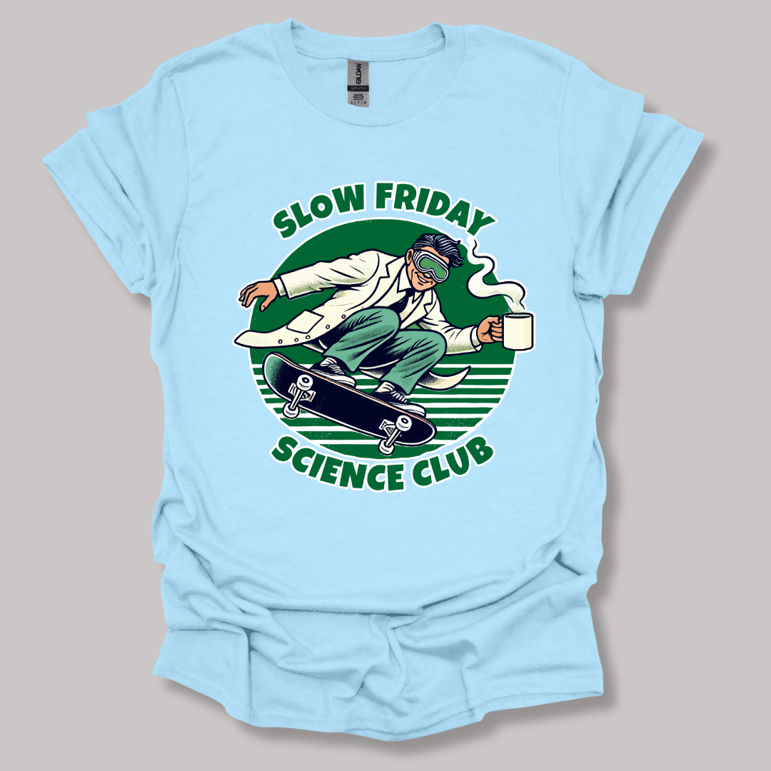 Slow Friday Science Club T-shirt Light Blue / S