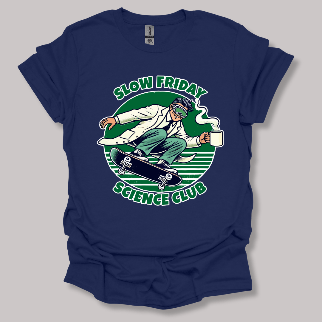 Slow Friday Science Club T-shirt Navy / S