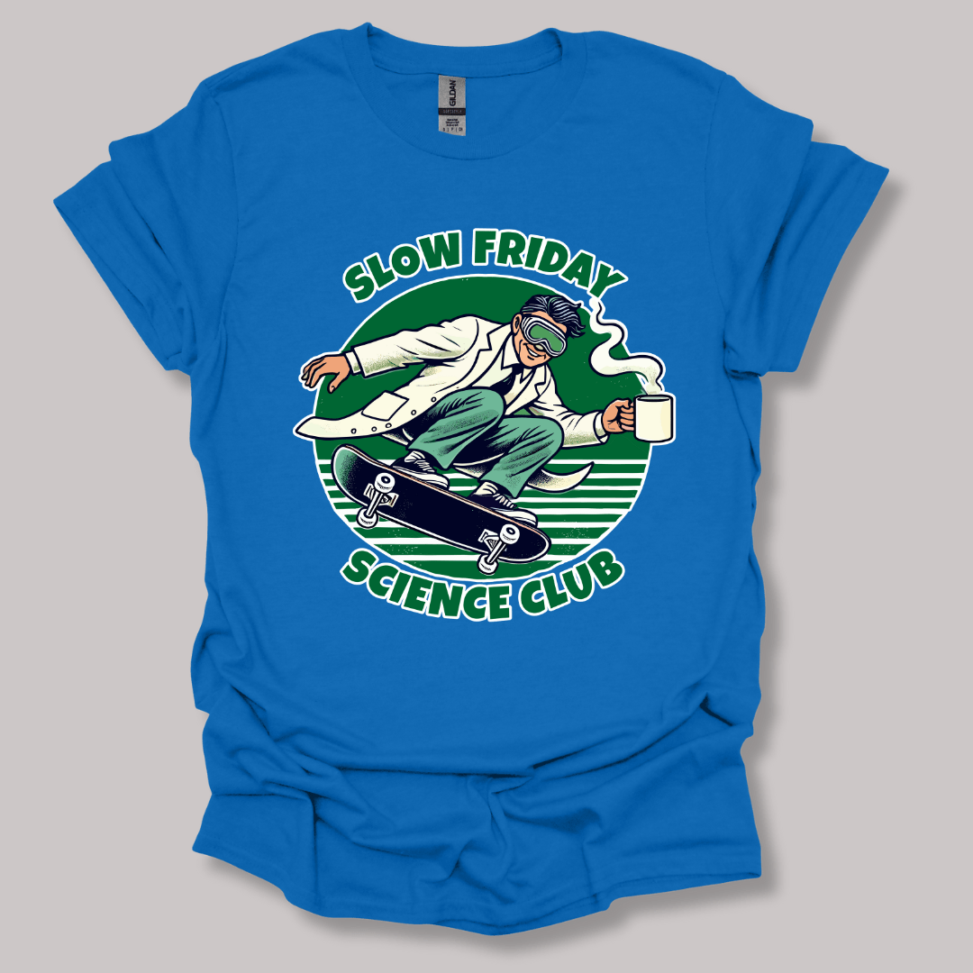 Slow Friday Science Club T-shirt Royal / S