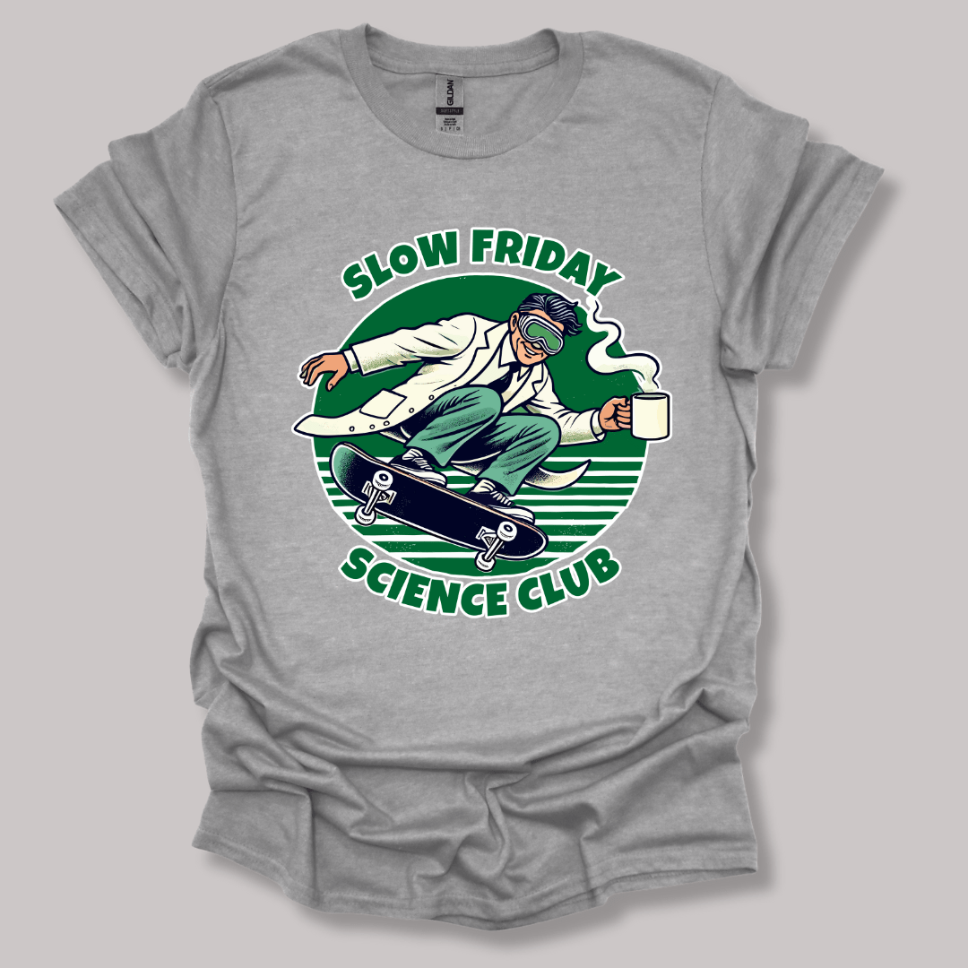Slow Friday Science Club T-shirt Sports Grey / S
