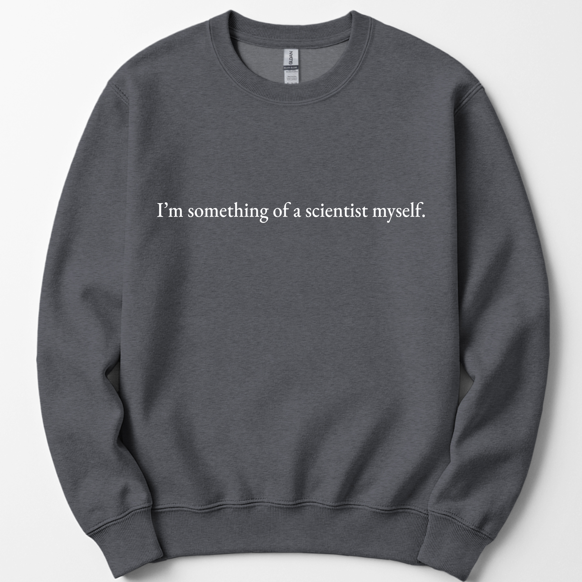 I'm Something Of A Scientist sweatshirt — Dark Heather