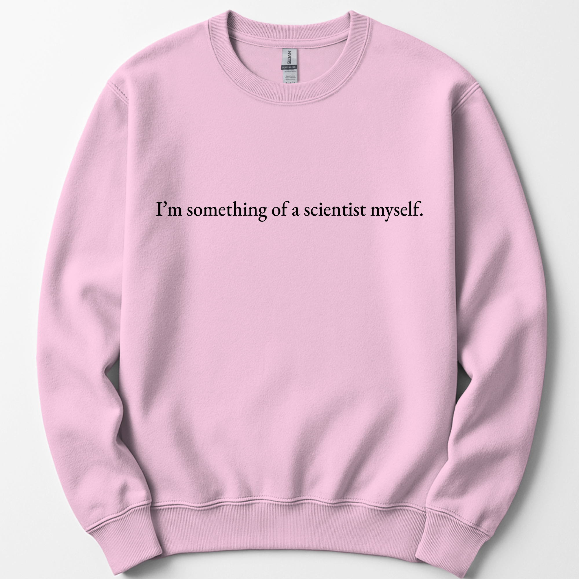 I'm Something Of A Scientist sweatshirt — Light Pink