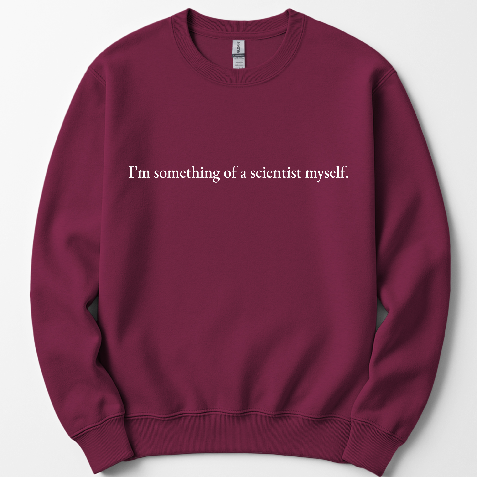 I'm Something Of A Scientist sweatshirt — Maroon