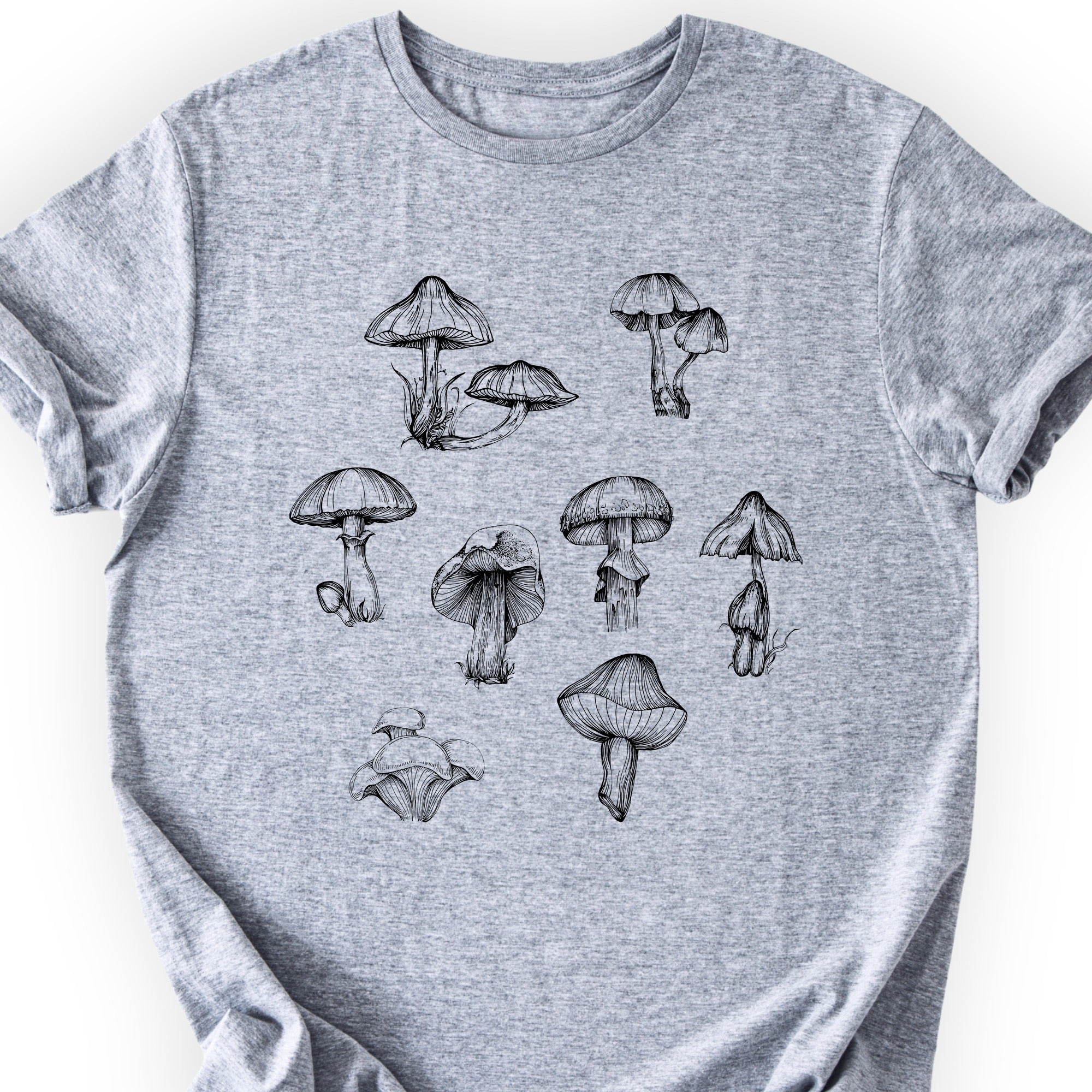 Mushrooms T-shirt Sports Grey