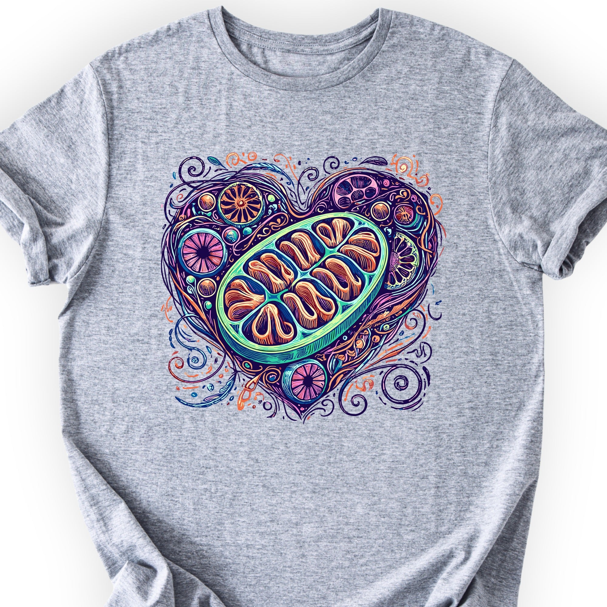 Mitochondria Heart T-shirt Sports Grey