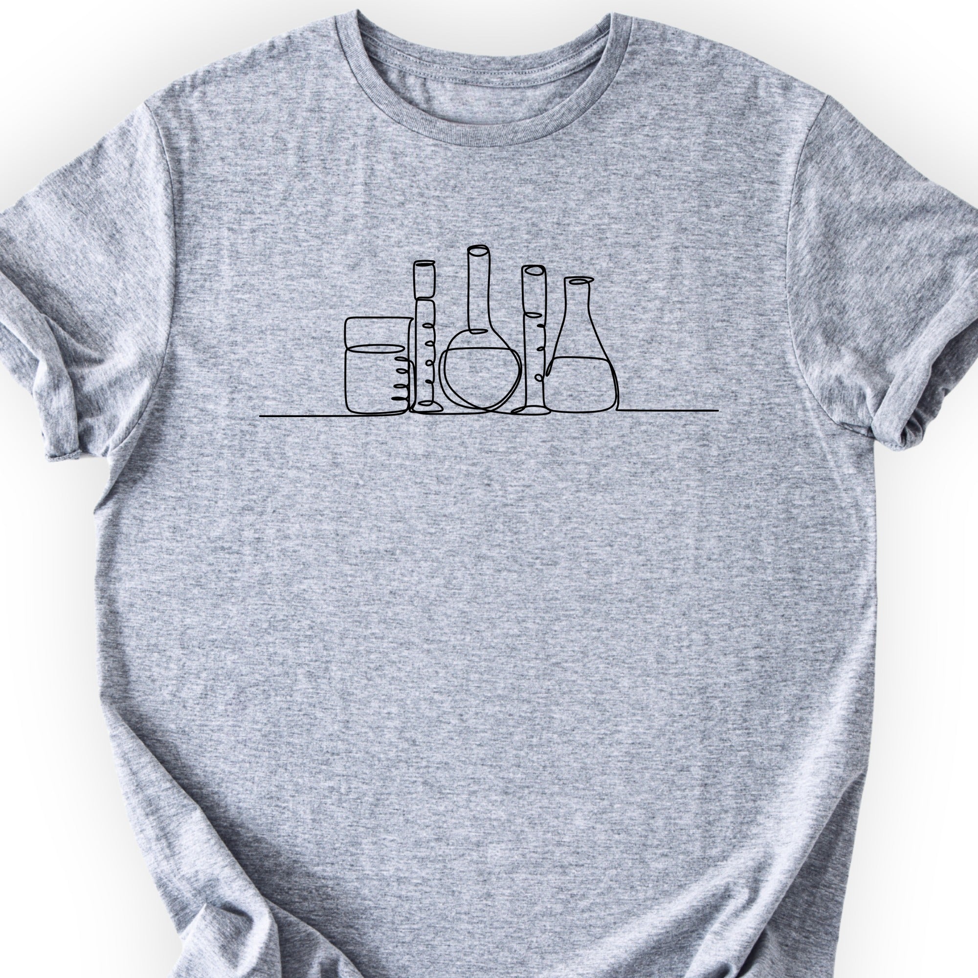 Glassware One Line Art T-shirt Sports Grey