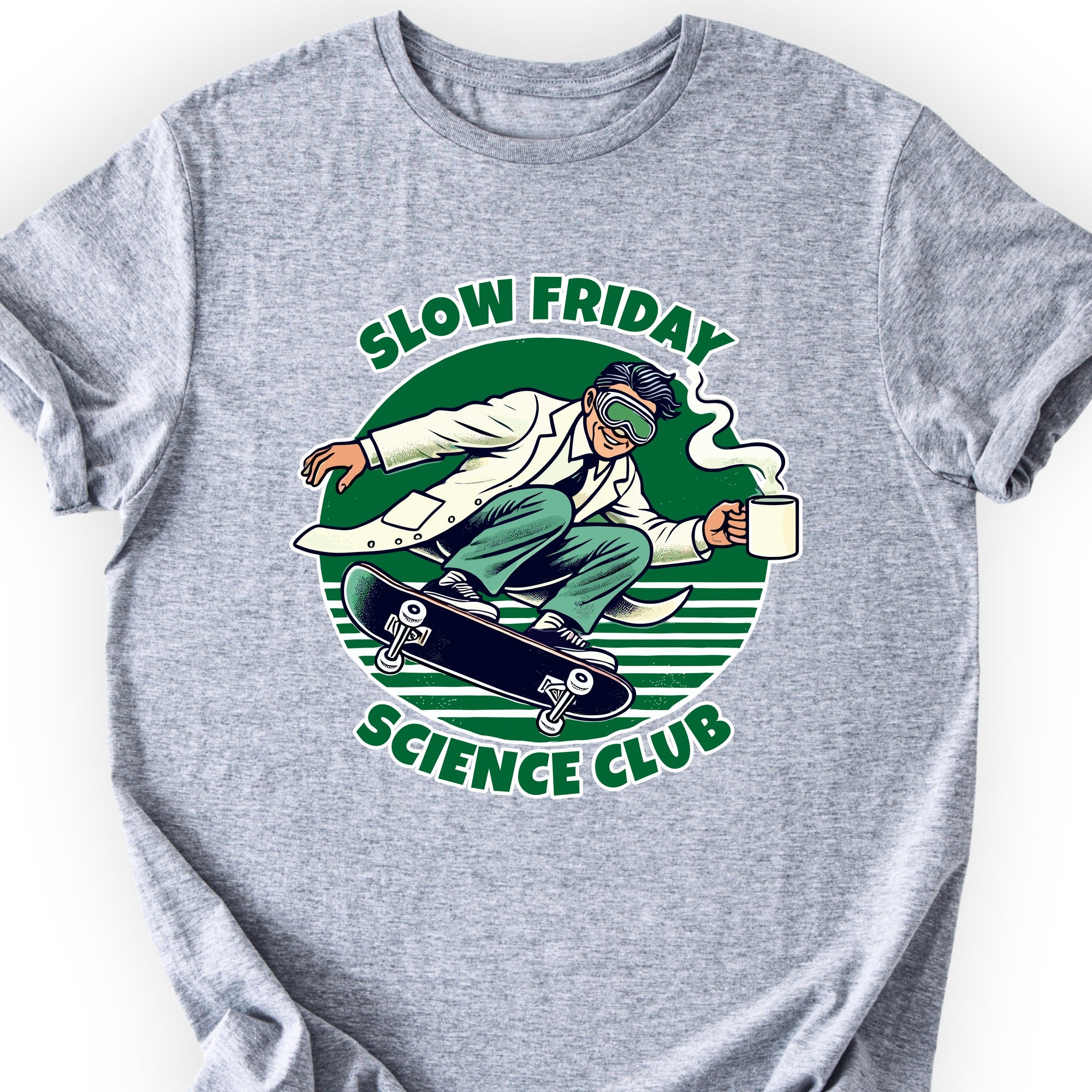 Slow Friday Science Club T-shirt Sports Grey