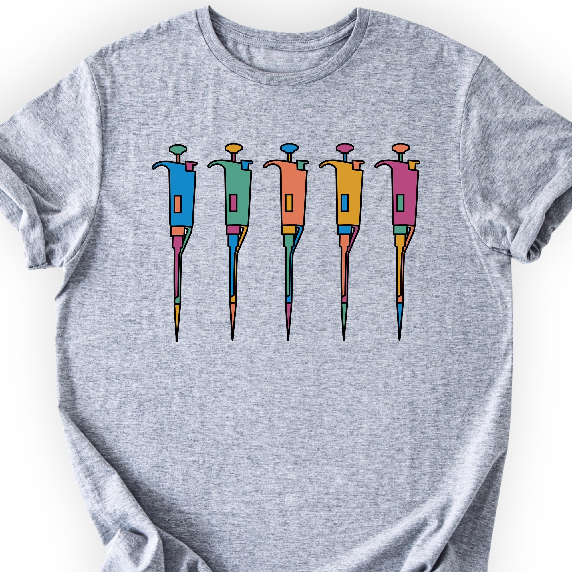 Lab Pipettes T-shirt Sports Grey