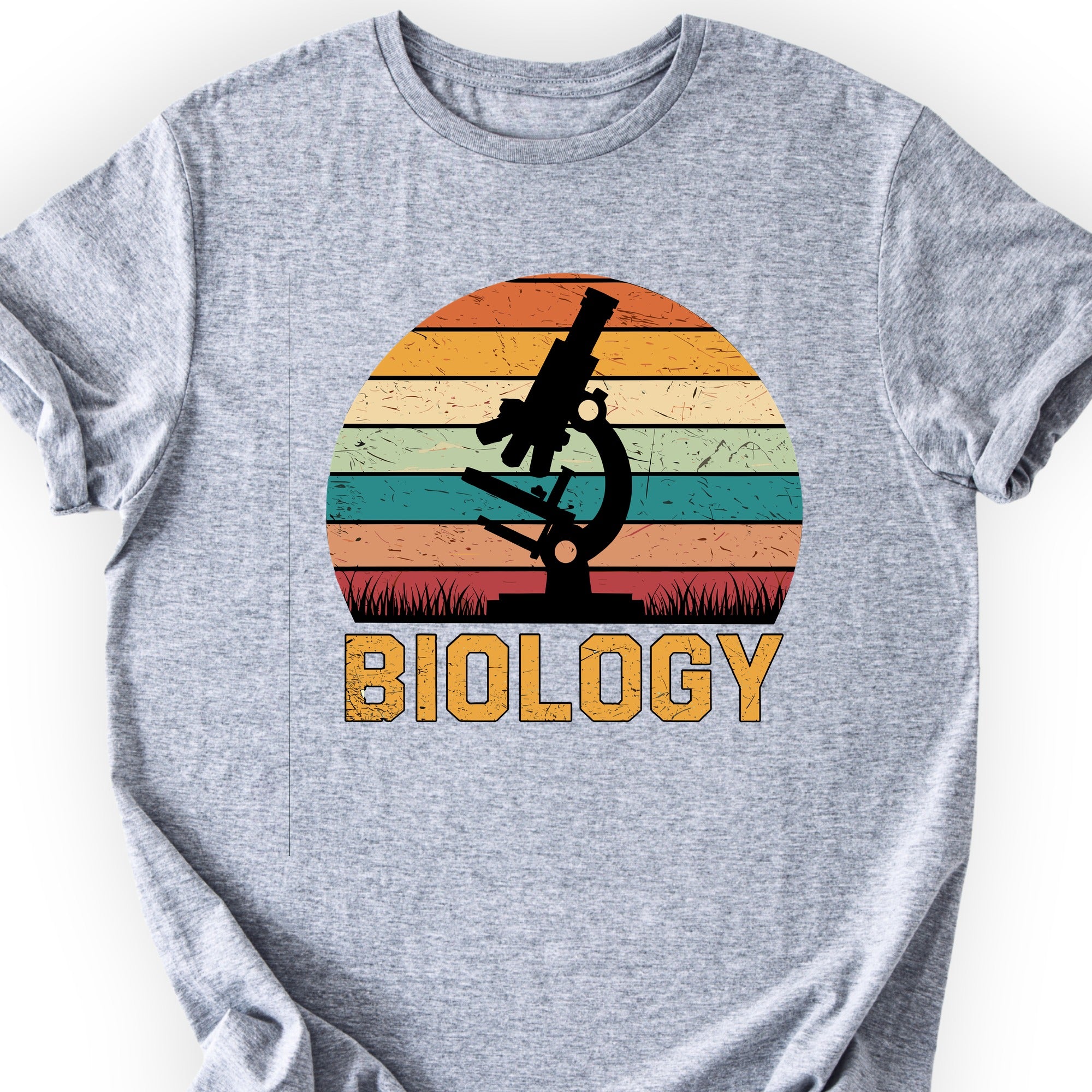 Microscope Sunset T-shirt Sports Grey