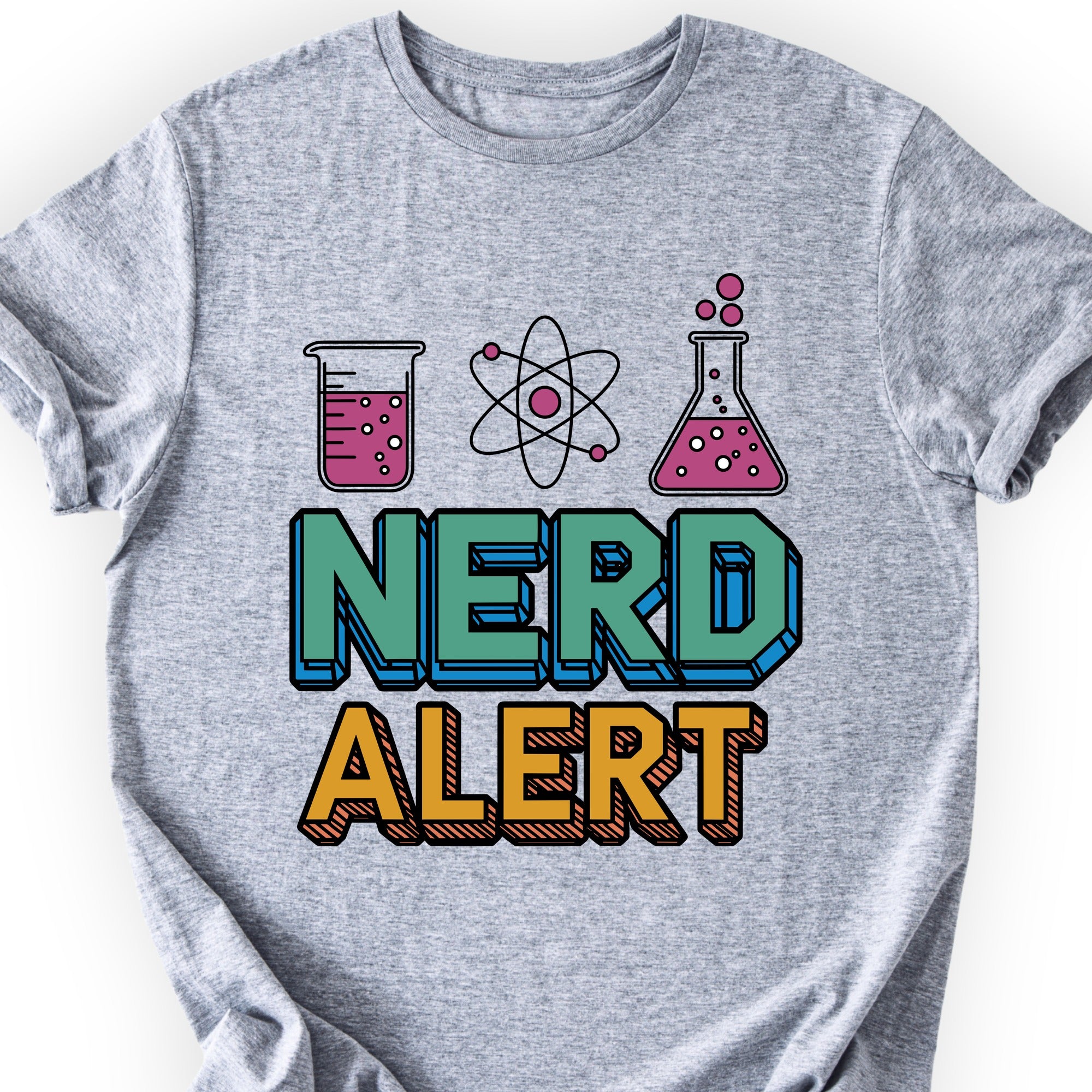 Nerd Alert T-shirt Sports Grey