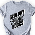 Geology Rocks T-shirt Sports Grey