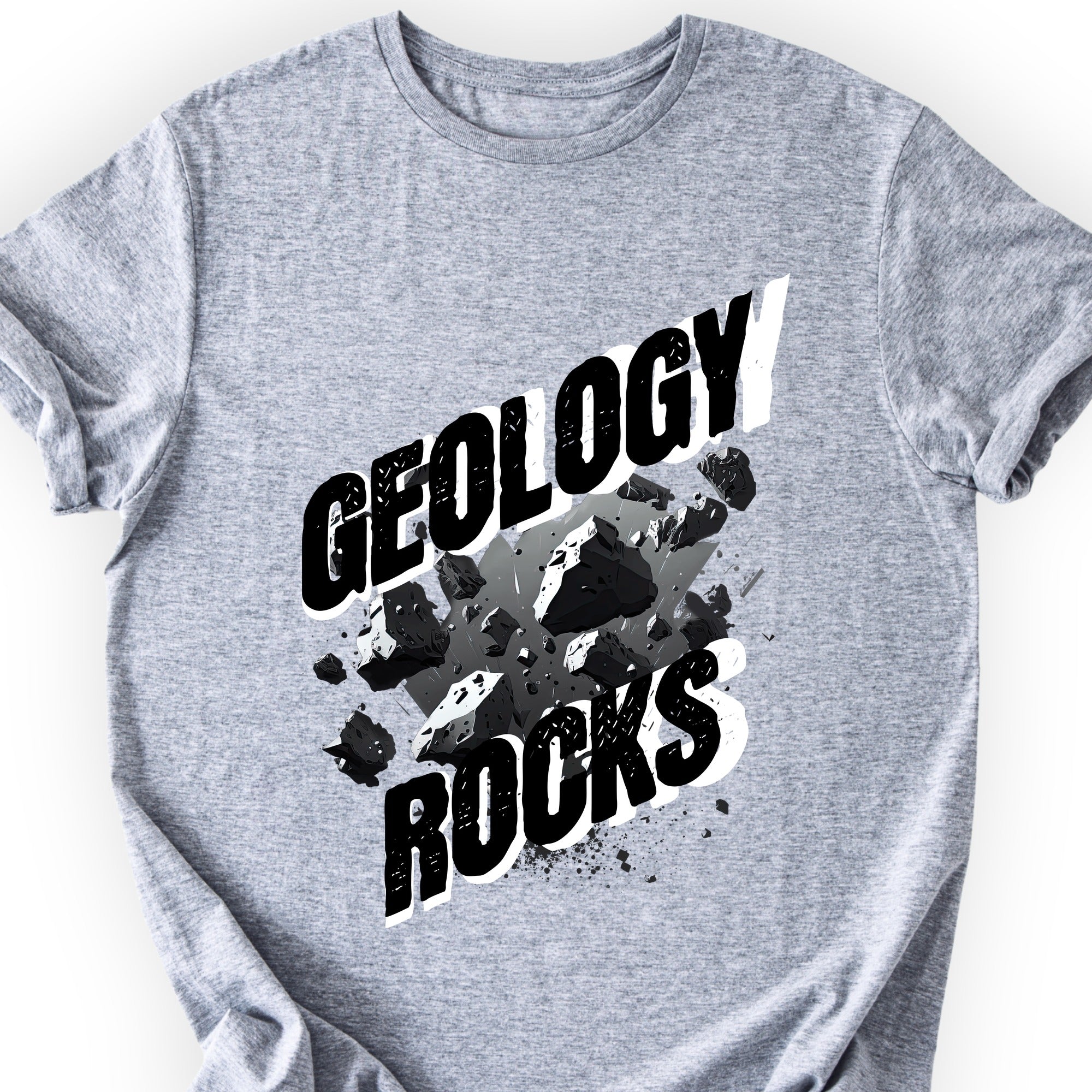 Geology Rocks T-shirt Sports Grey