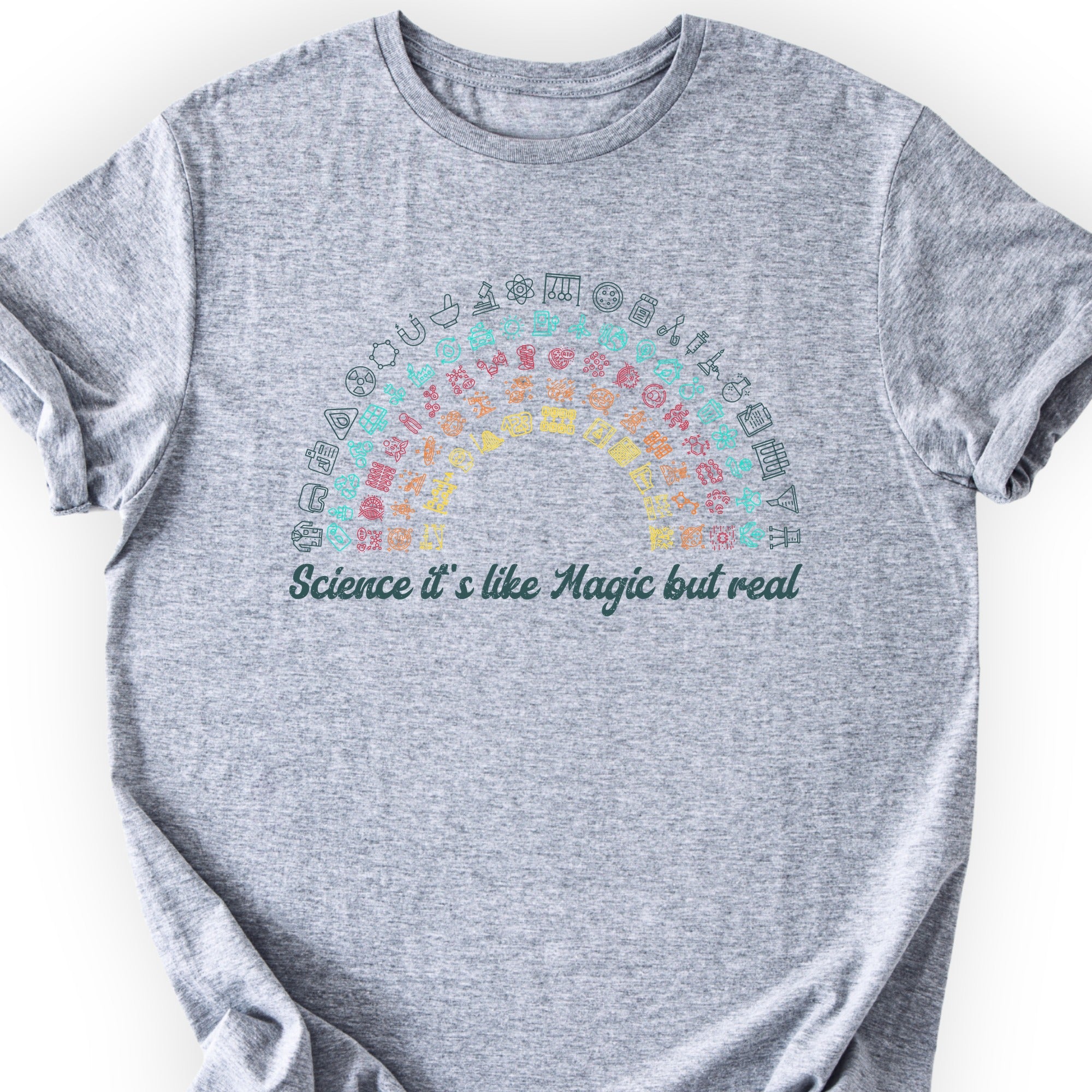 Science Rainbow T-Shirt Sports Grey