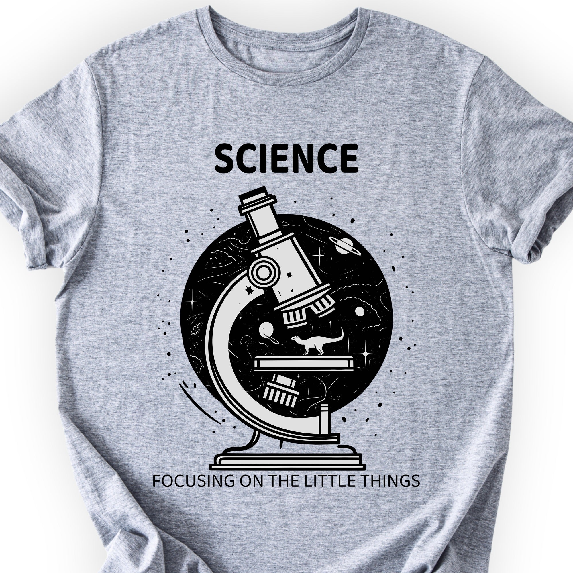Science Focusing On The Little Things T-shirt Sports Grey