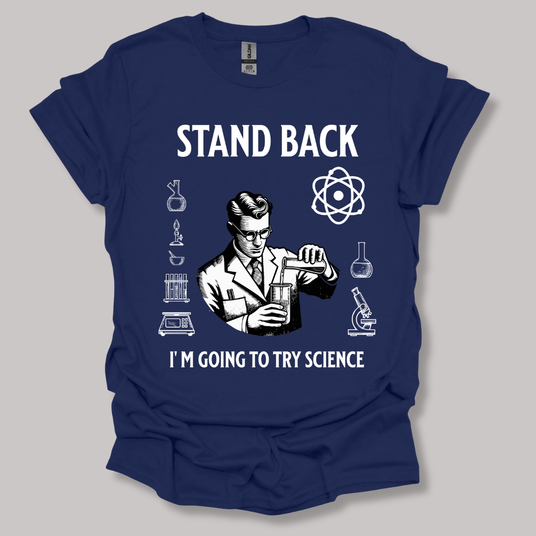 Stand Back Science T-shirt Navy / S