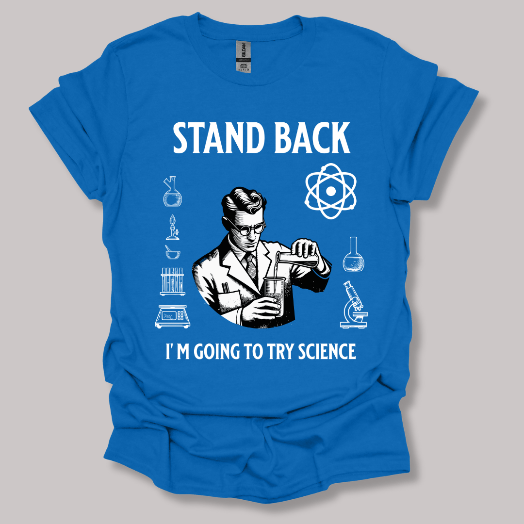 Stand Back Science T-shirt Royal / S