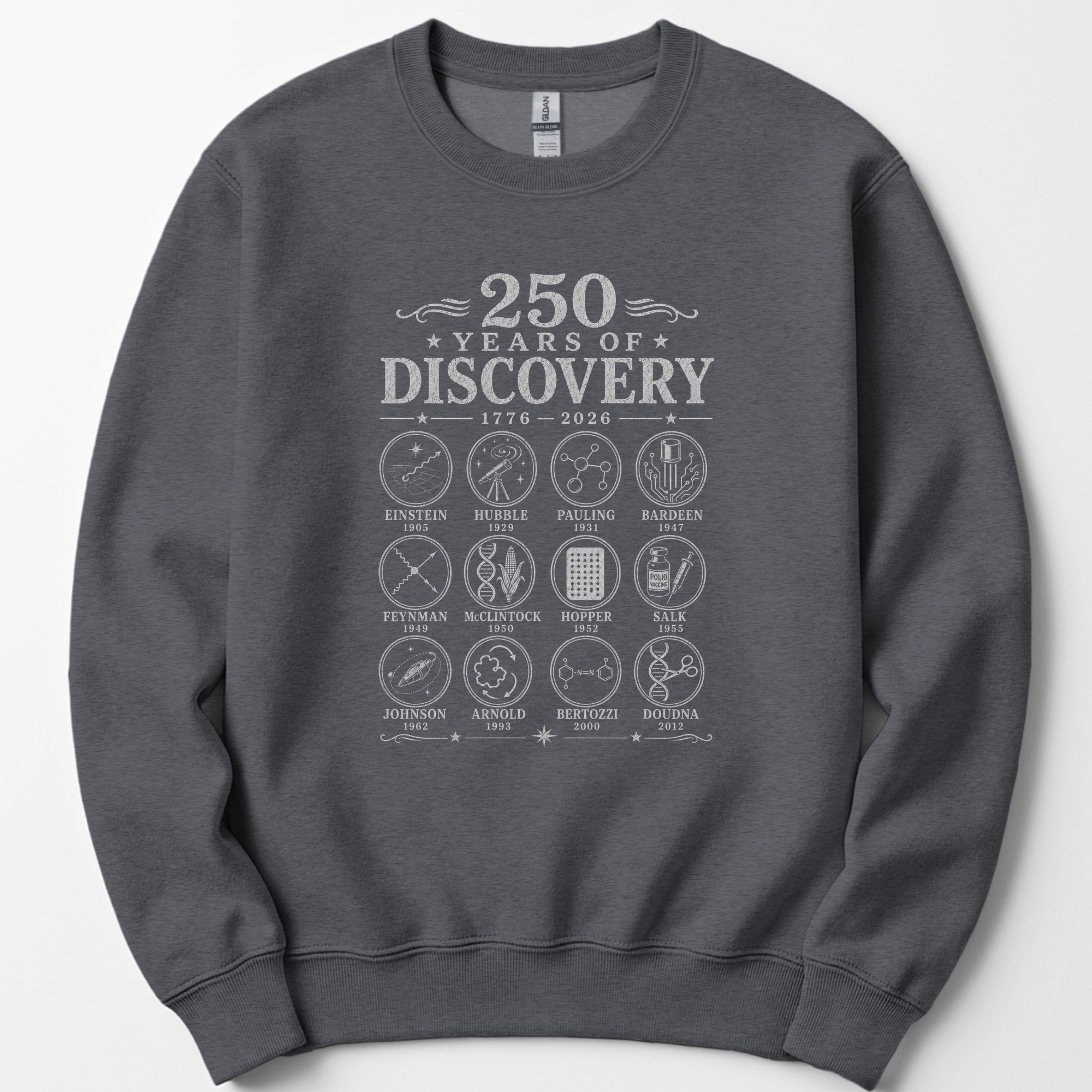 250 Years Of Discovery sweatshirt — Dark Heather