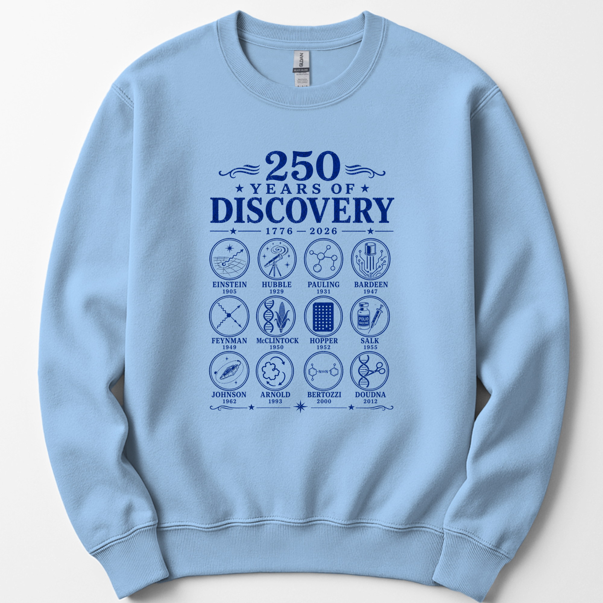 250 Years Of Discovery sweatshirt — Light Blue