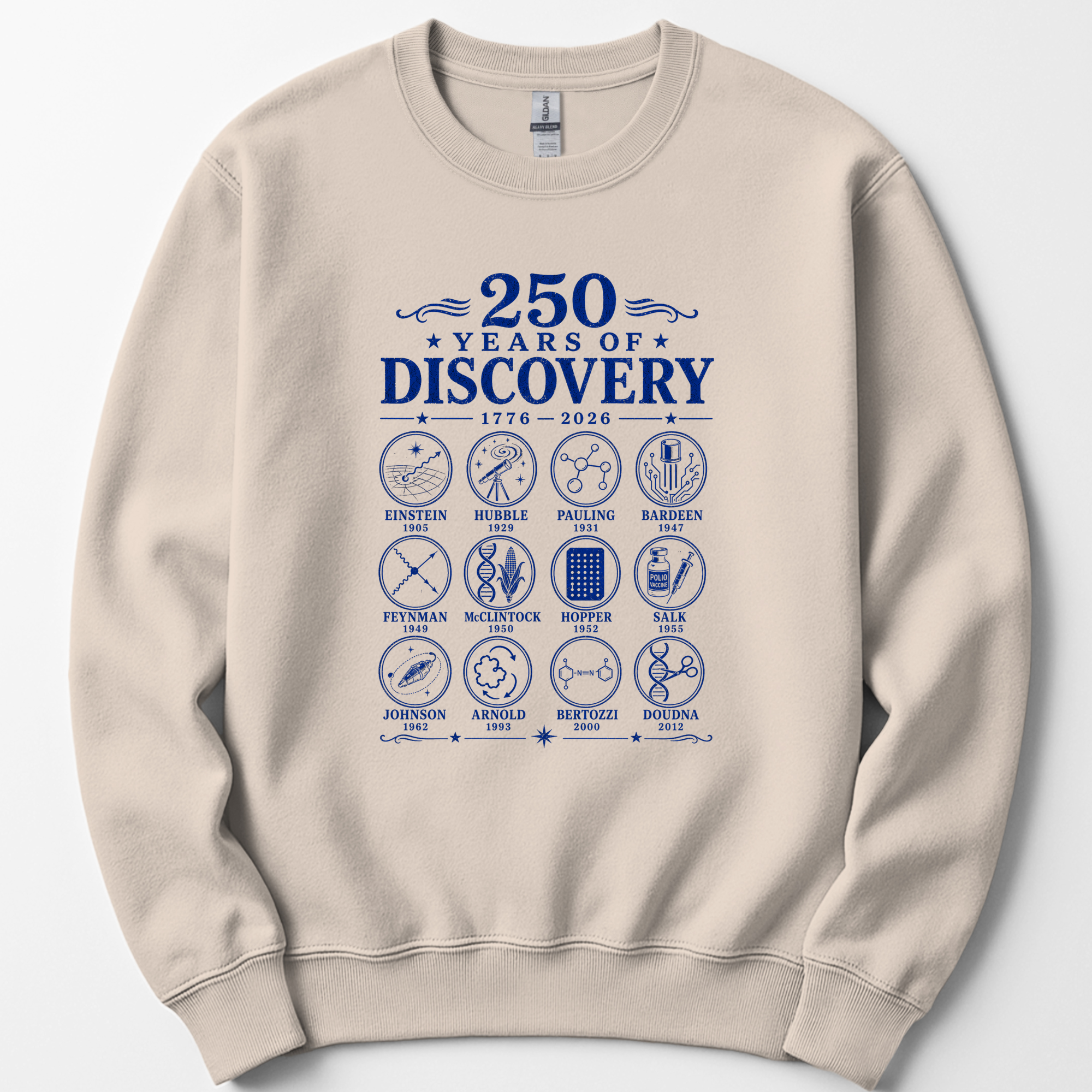 250 Years Of Discovery sweatshirt — Sand