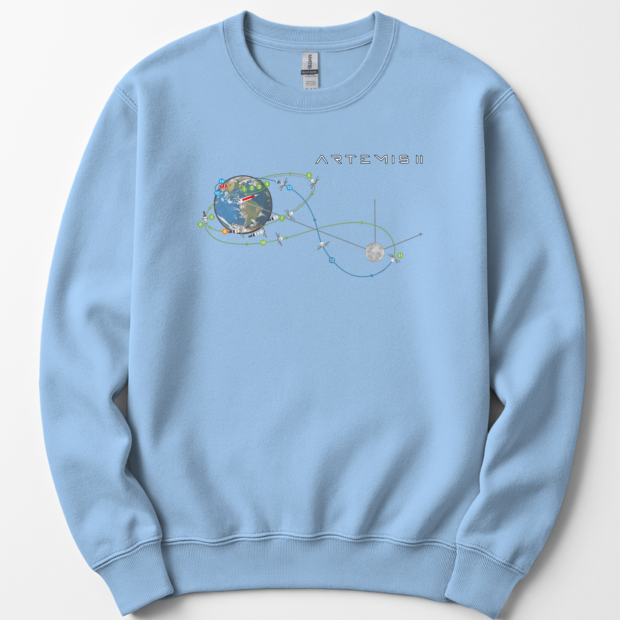 Artemis II Mission sweatshirt — Light Blue