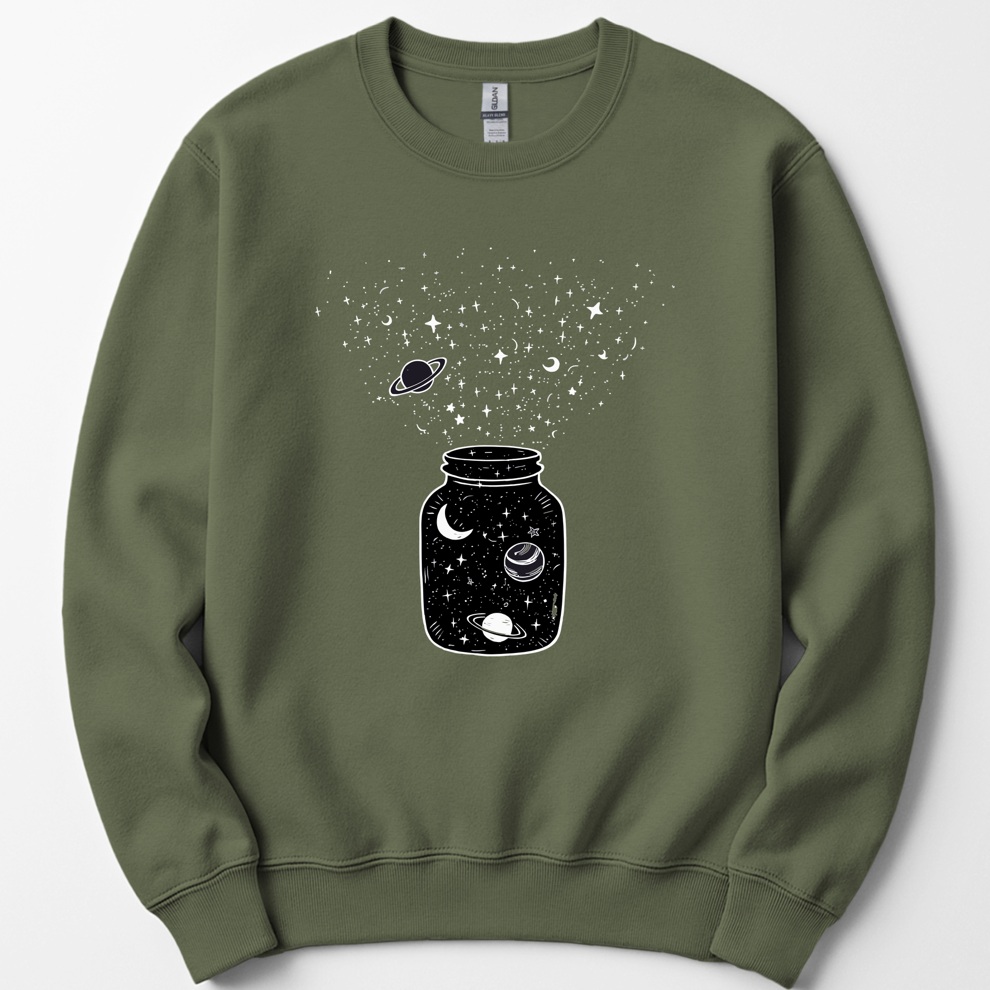 Astronomy Jar sweatshirt — Military Green