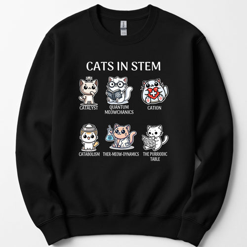 Cats In STEM sweatshirt — Black