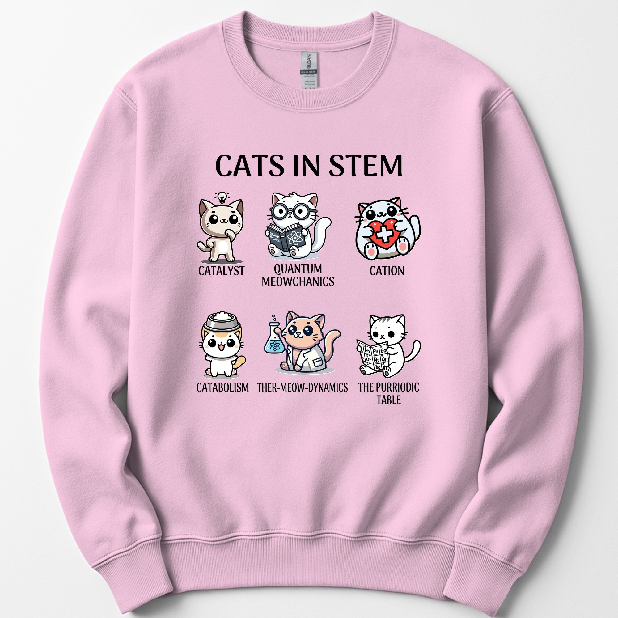 Cats In STEM sweatshirt — Light Pink