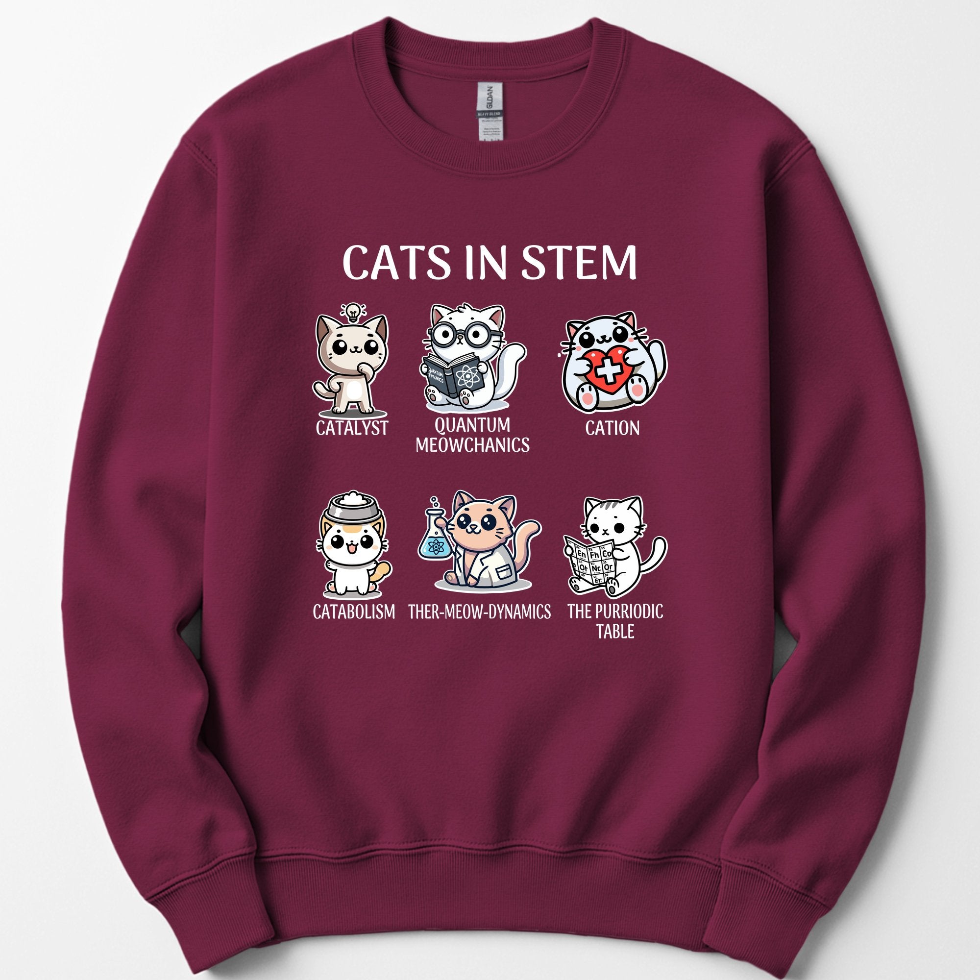 Cats In STEM sweatshirt — Maroon