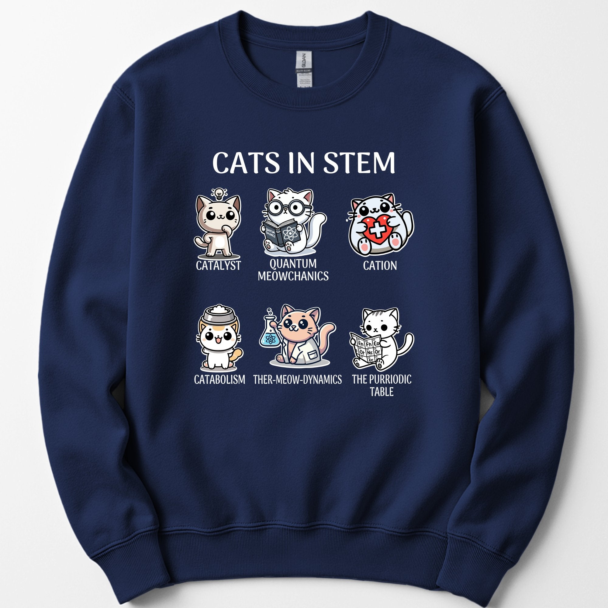 Cats In STEM sweatshirt — Navy