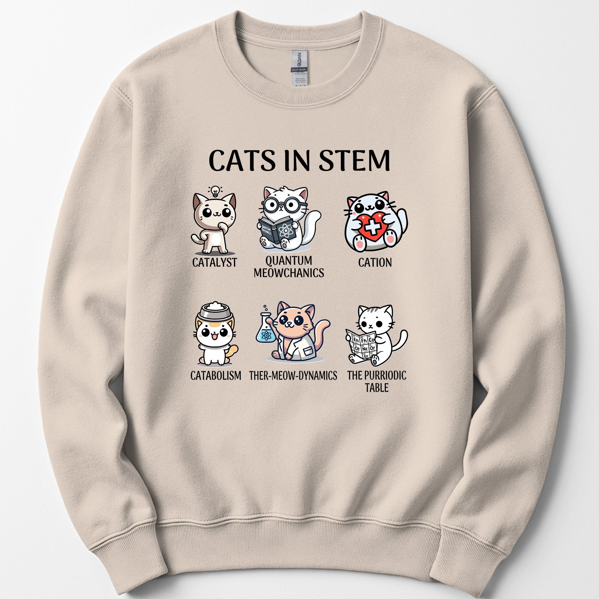 Cats In STEM sweatshirt — Sand