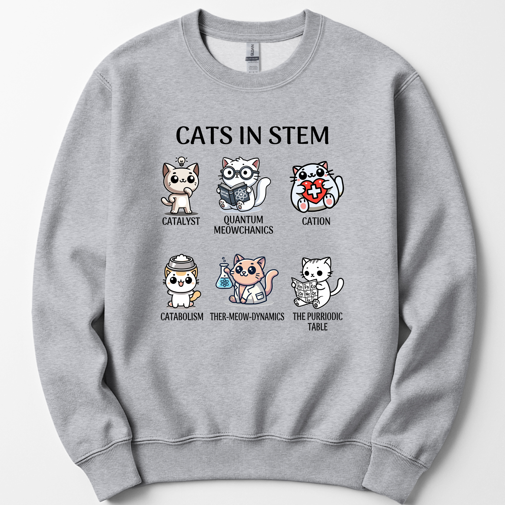 Cats In STEM sweatshirt — Sport Grey