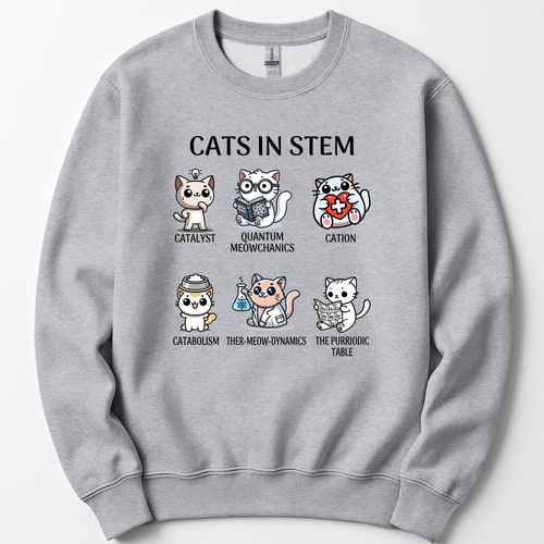 Cats In STEM sweatshirt — Sport Grey