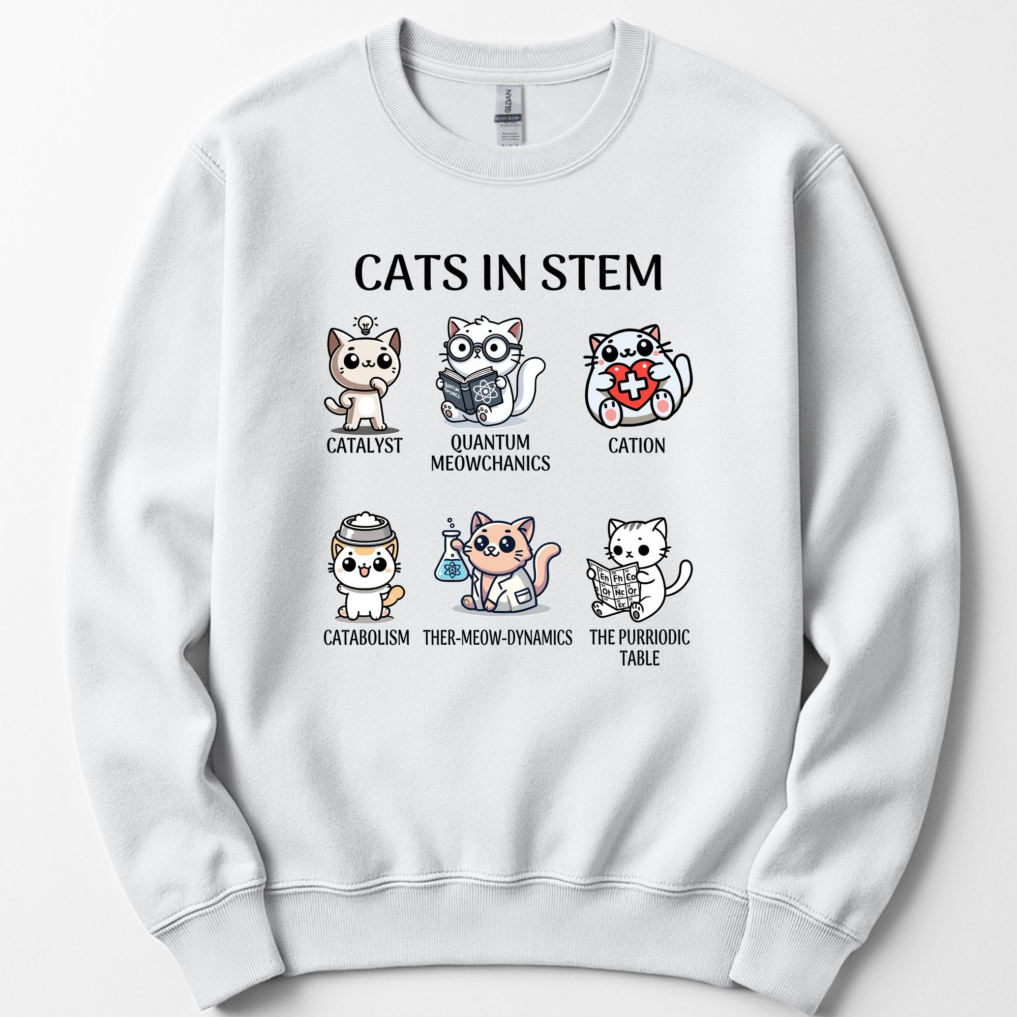 Cats In STEM sweatshirt — White