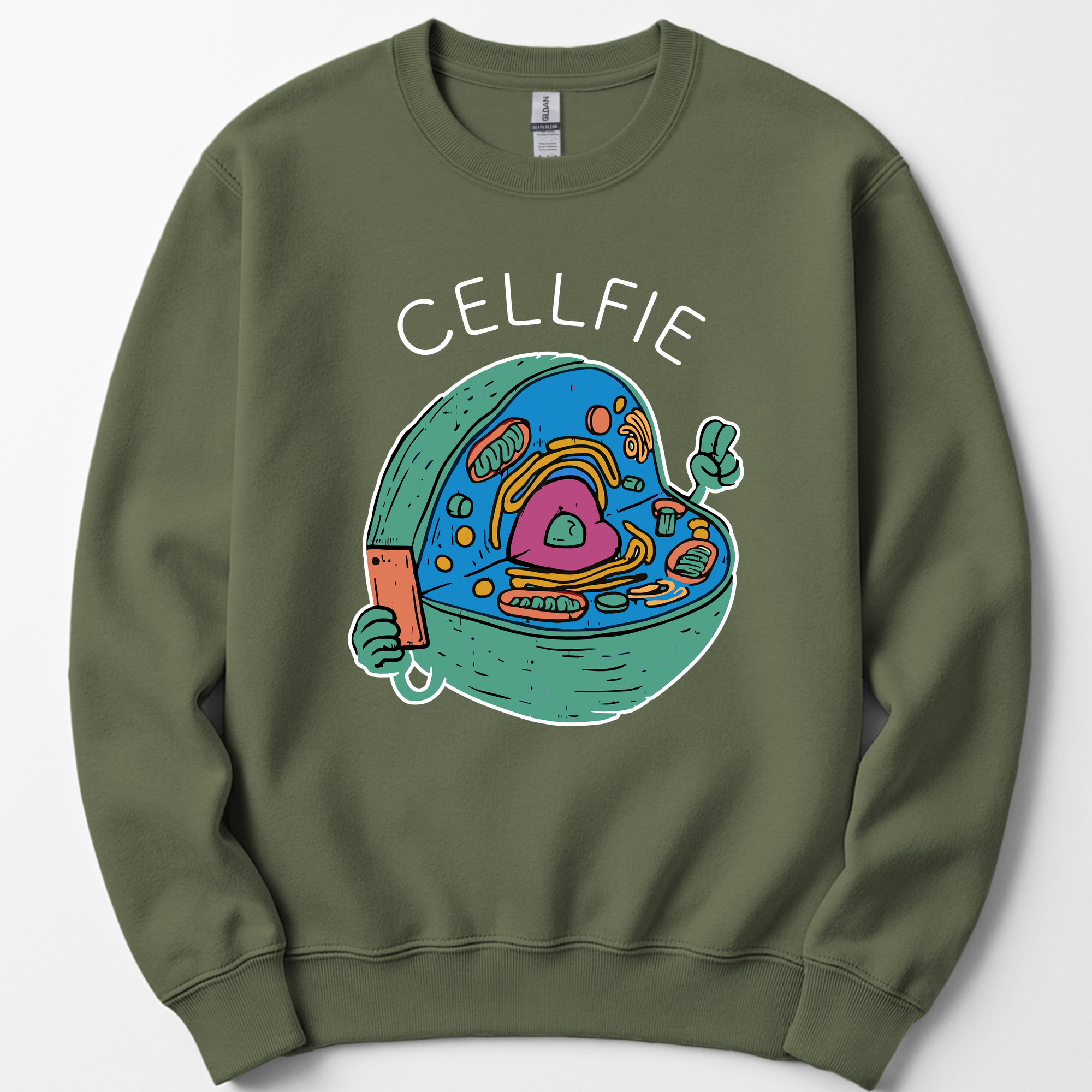 Cellfie sweatshirt — Military Green